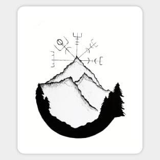 Mountain Compass Sticker